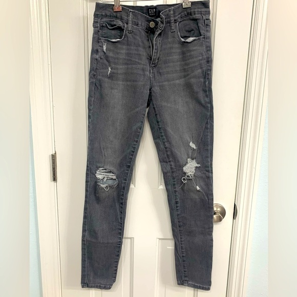 GAP gray distressed, jeggings. Size 27 - Picture 1 of 16